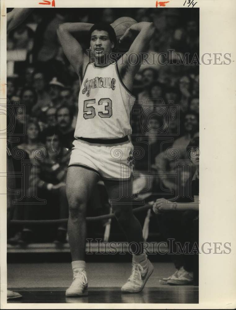 1983 Press Photo Andre Hawkins, Syracuse University Basketball Player- Historic Images