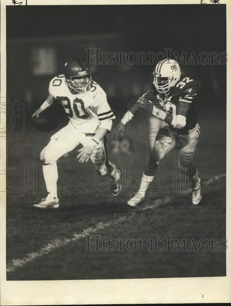 1985 Press Photo Syracuse Express versus Watertown Football Game in EFL Playoff- Historic Images