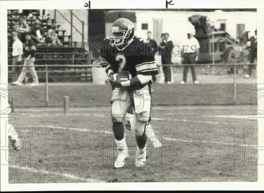 1986 Press Photo Colgate College Football Player Kenny Gamble- Historic Images