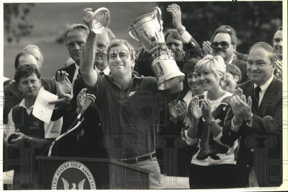 1989 Press Photo Golfer Curtis Strange at United States Open Golf Tournament- Historic Images