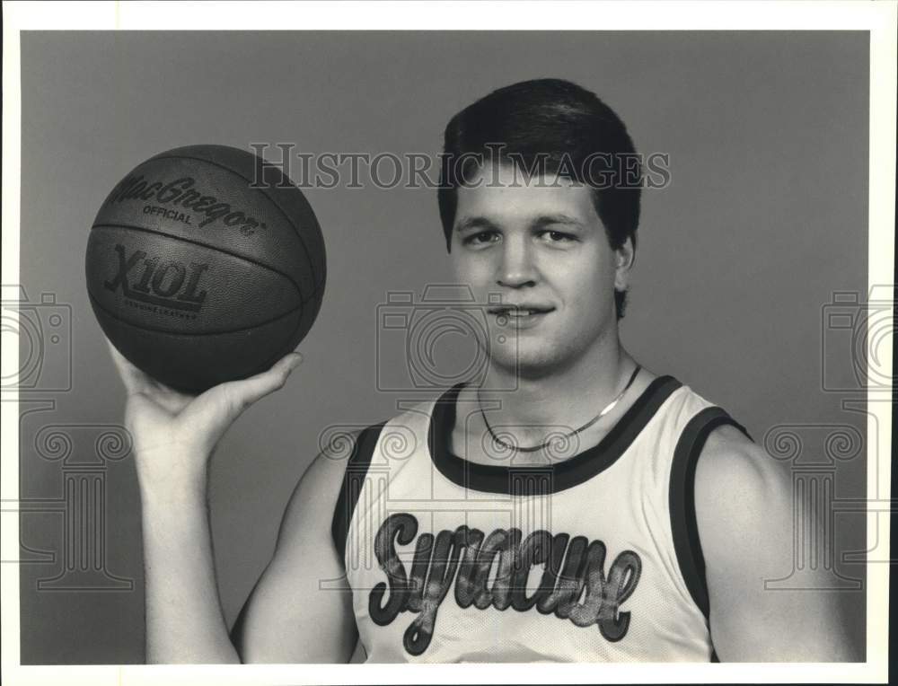 1990 Press Photo Syracuse University Basketball Player David Siock- Historic Images