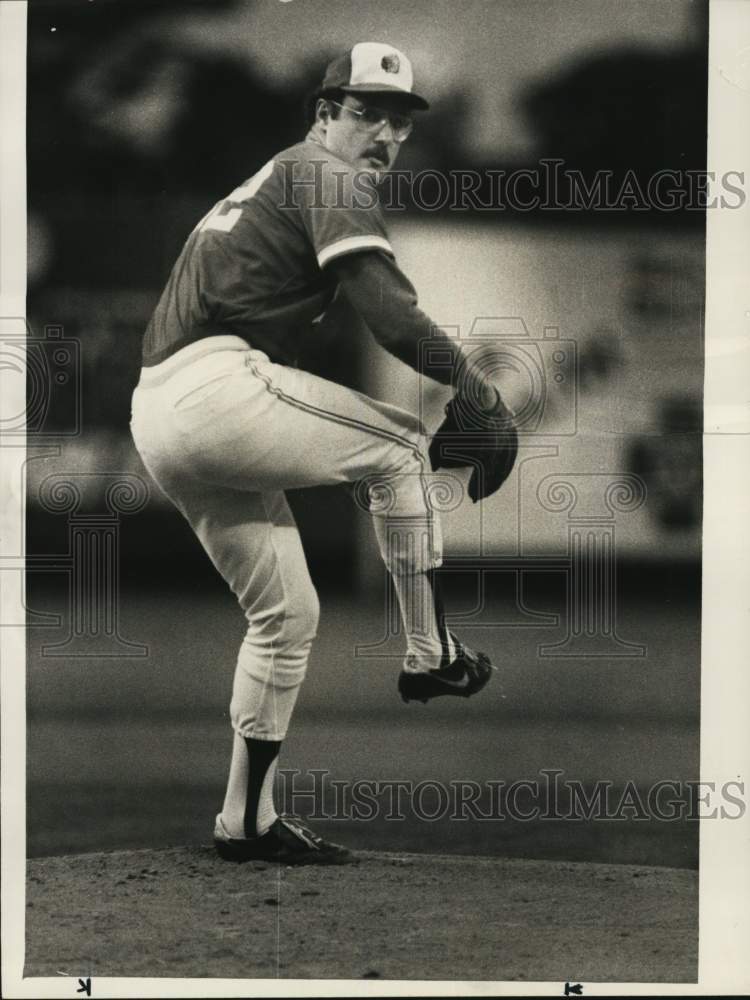 Press Photo Syracuse Chiefs Baseball Pitcher Dave Geisel- Historic Images