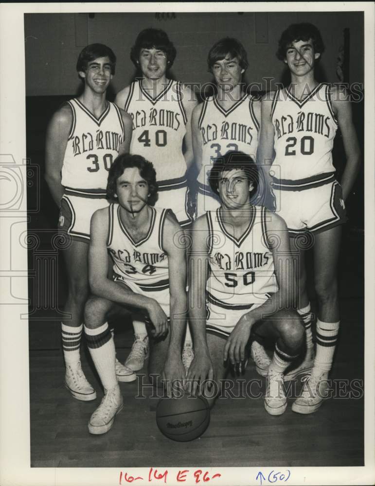 1979 Press Photo Hamilton College Basketball Team Members- Historic Images