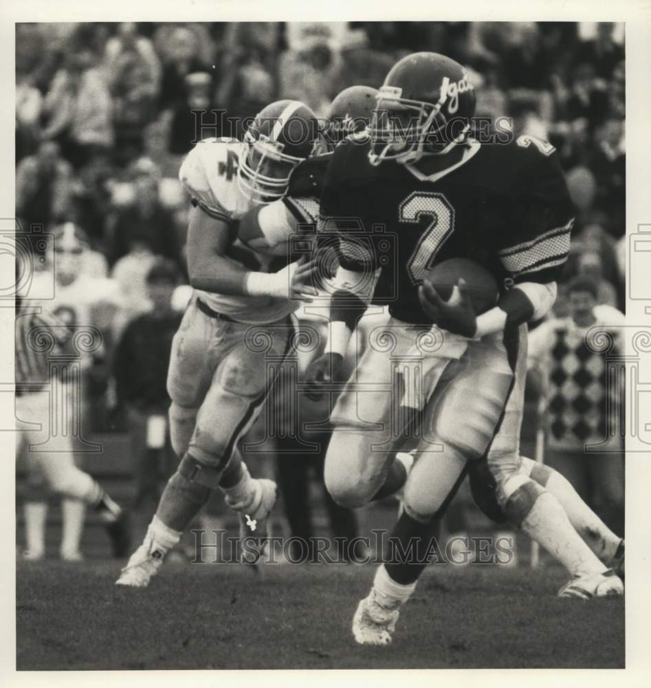 1986 Press Photo Colgate Football Tailback Kenny Gamble at Game- Historic Images