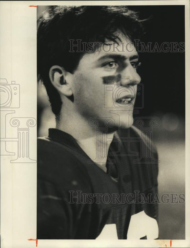 1985 Press Photo Geoff Hall, Fayetteville-Manlius Football Player- Historic Images