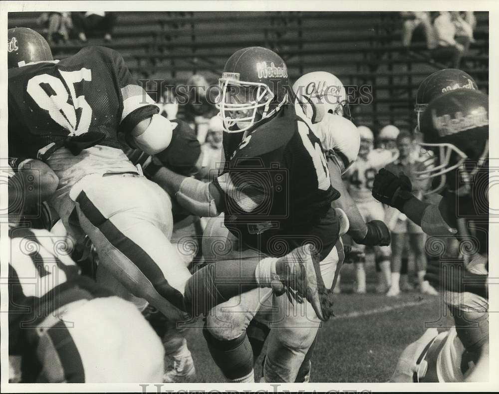 1987 Press Photo Mike Capone, Hobart Football Player at Game- Historic Images