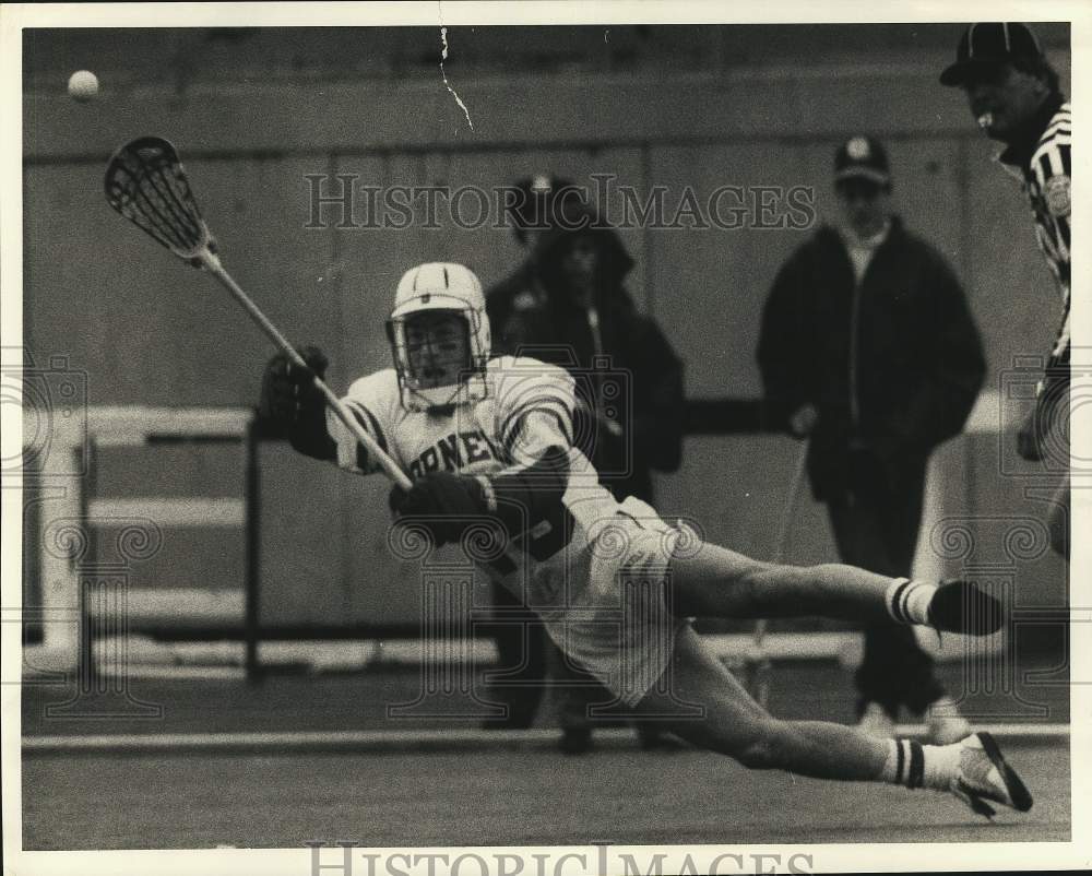 1984 Press Photo Cornell lacrosse player Nick Lantuh vs. Syracuse University- Historic Images