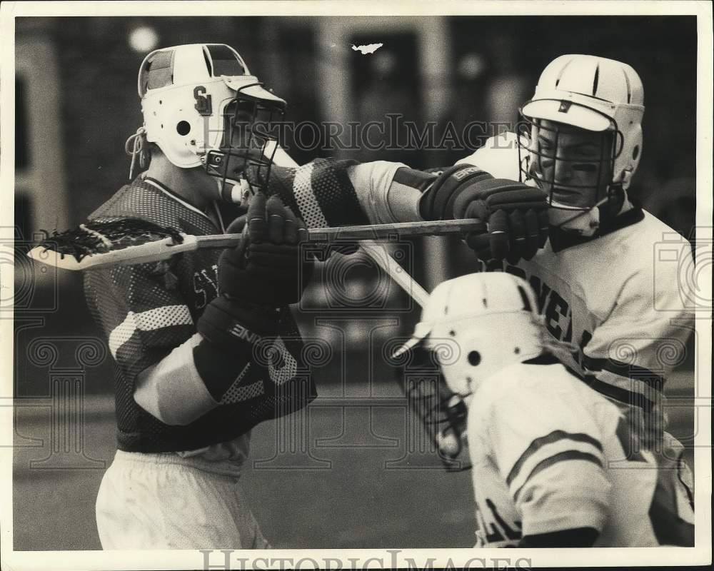 1984 Press Photo Dave Desko, Lacrosse Game, Syracuse University versus Cornell- Historic Images