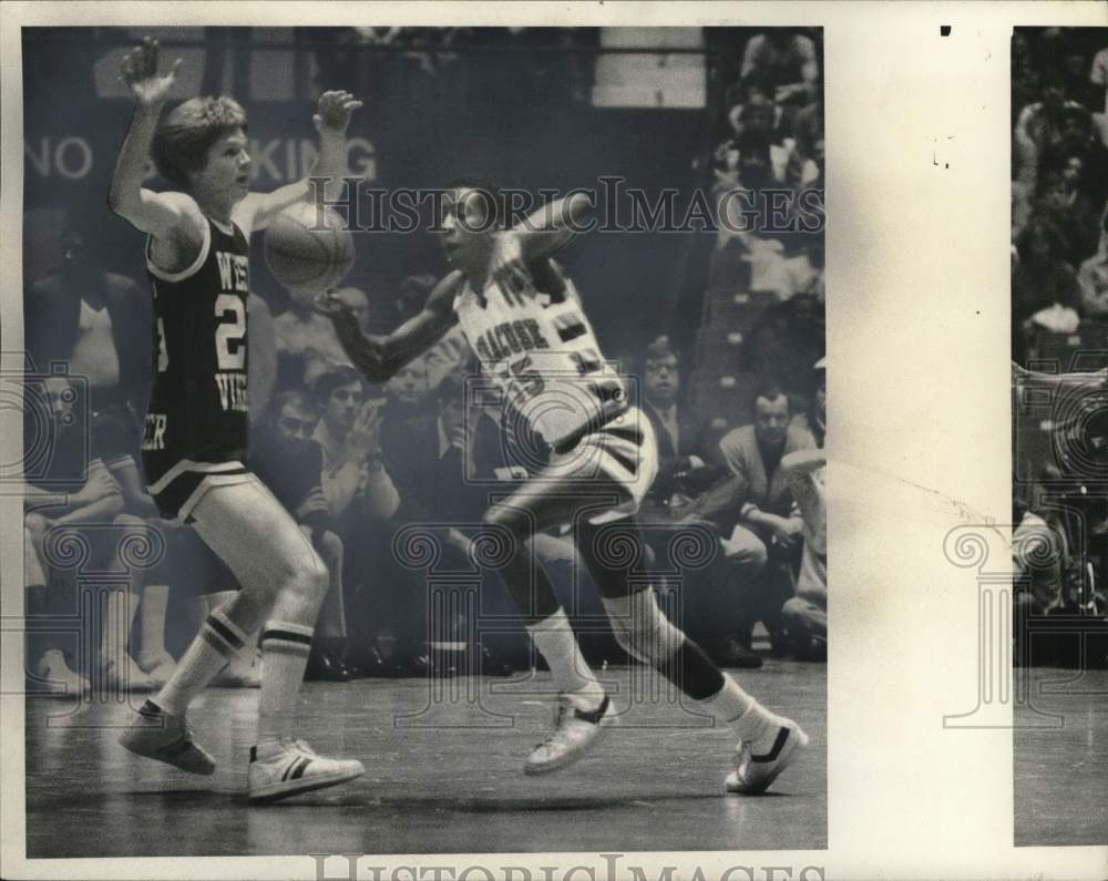 1979 Press Photo West Virginia and Syracuse play college basketball- Historic Images