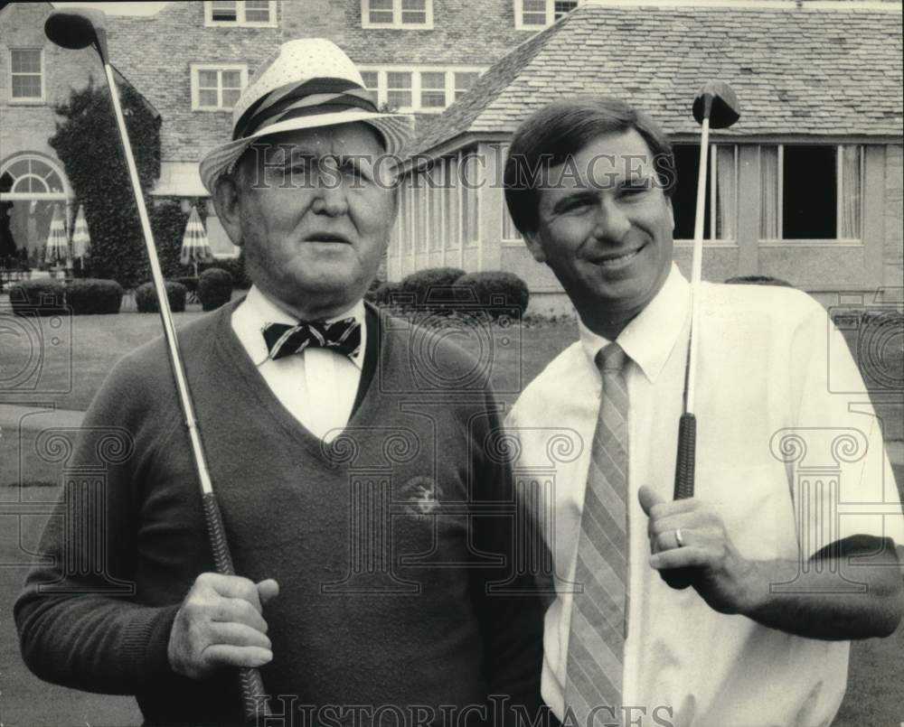 1985 Press Photo Golfers Larry Sovik and Larry Smith- Historic Images