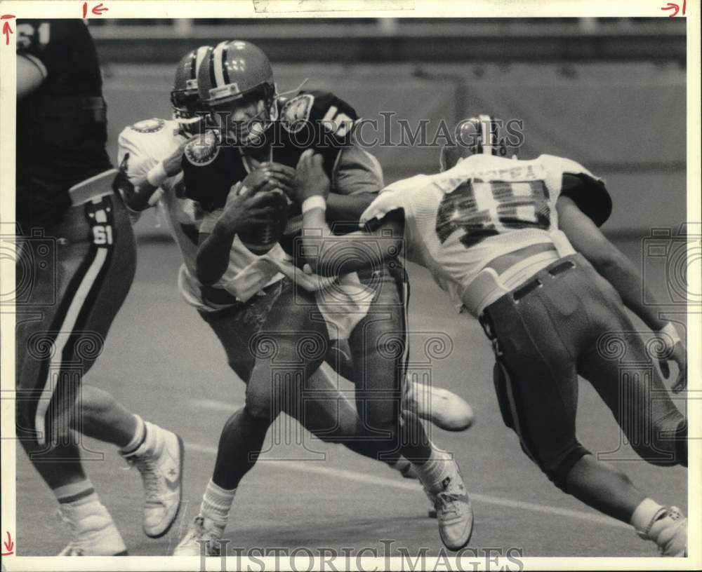 1990 Press Photo Darrell Jones, Syracuse University Football Game, Carrier Dome- Historic Images