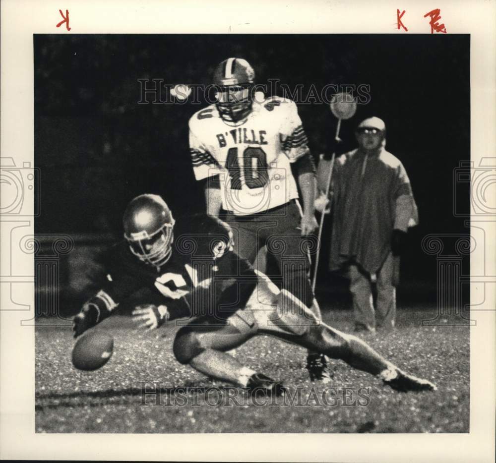 1989 Press Photo West Genesee football player Matt Cepka vs. Baldwinsville- Historic Images