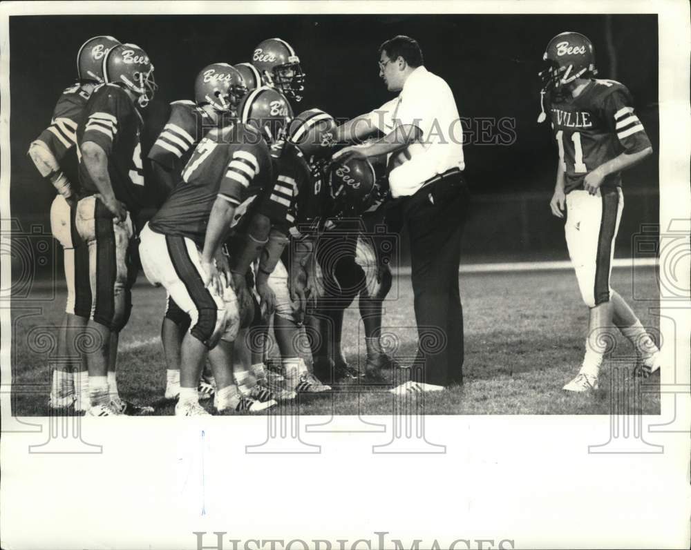 1985 Press Photo Baldwinsville High football Carl Sanfillipo and players- Historic Images