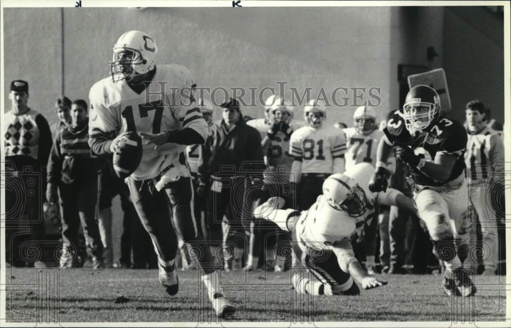 1989 Press Photo Cortland State Football Player Dick Puccio- Historic Images