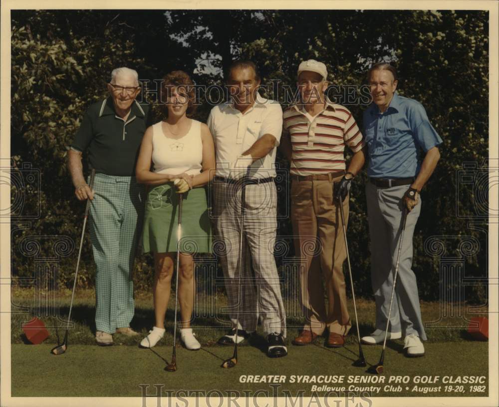 1982 Press Photo Players in Greater Syracuse Senior Pro Golf Classic- Historic Images