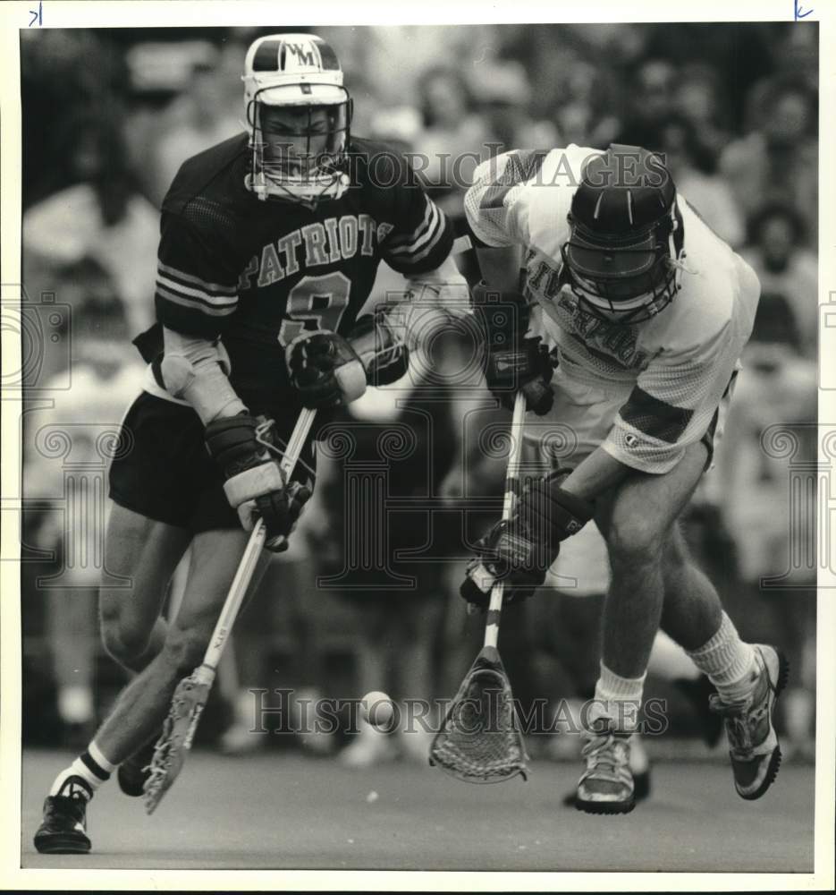 1989 Press Photo New York State Lacrosse Championship Game at Coyne Field- Historic Images