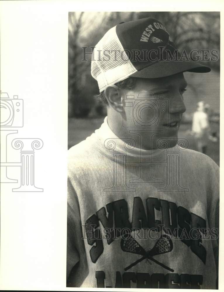 1988 Press Photo West Genesee High School lacrosse player David Willard- Historic Images