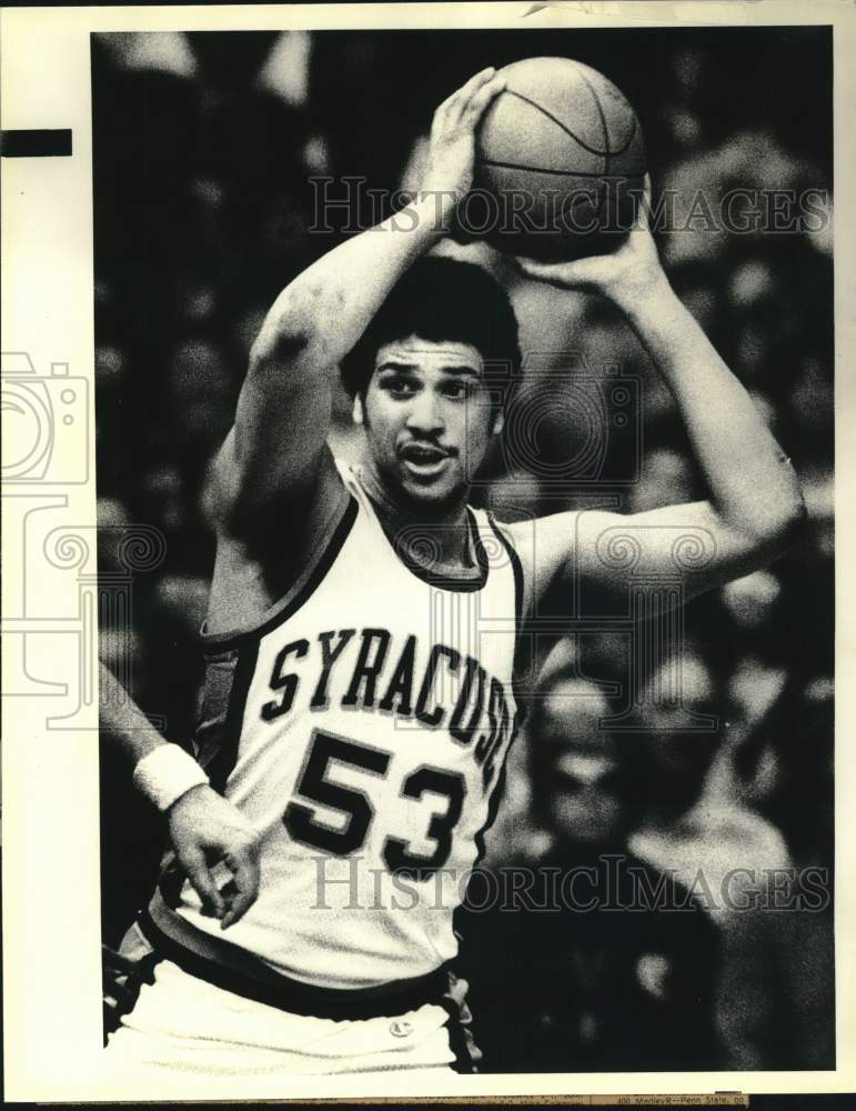 1982 Press Photo Syracuse University's basketball player, Andre Hawkins- Historic Images
