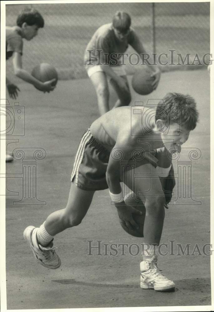 1987 Press Photo Basketball Player Brad Oliphant of Fayetteville, New York- Historic Images