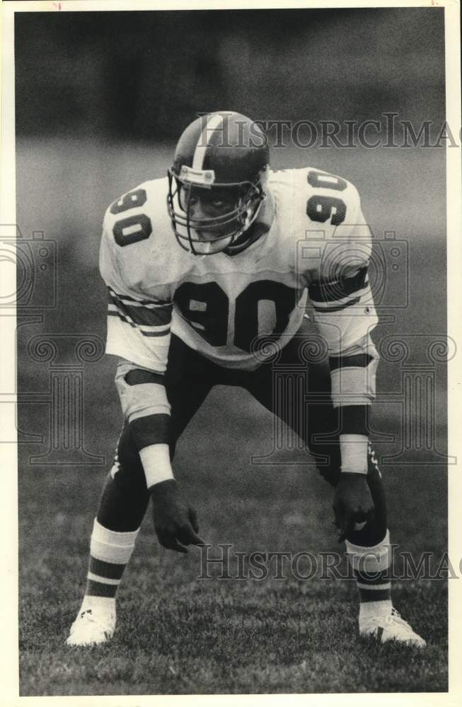 Press Photo Terry Wooden, Football Player- Historic Images