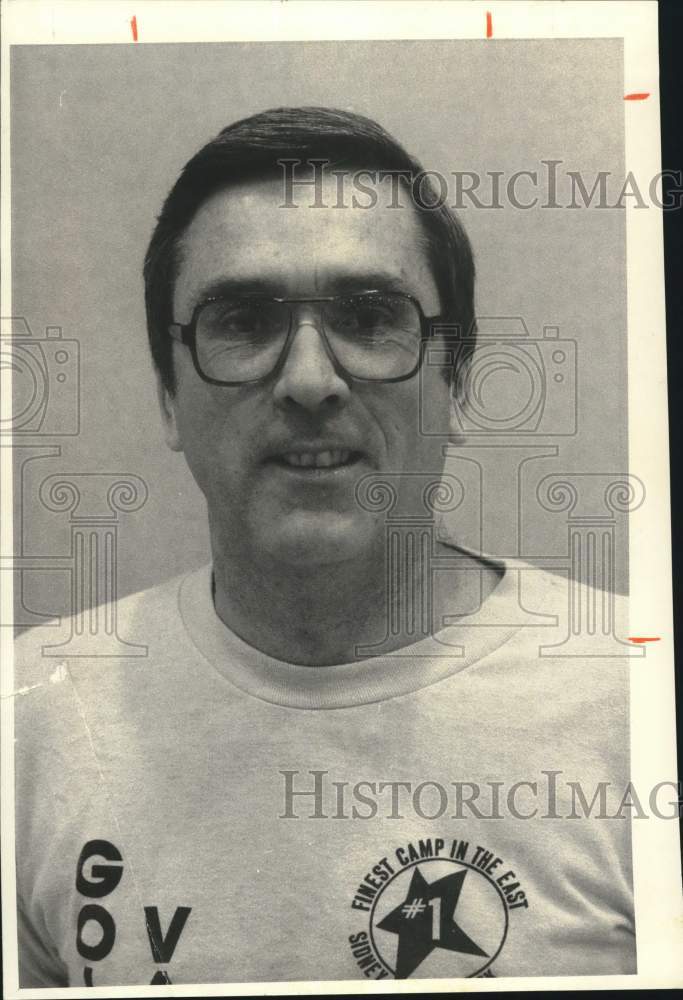 1985 Press Photo Jim McGrath, for Nottingham Basketball Team- Historic Images