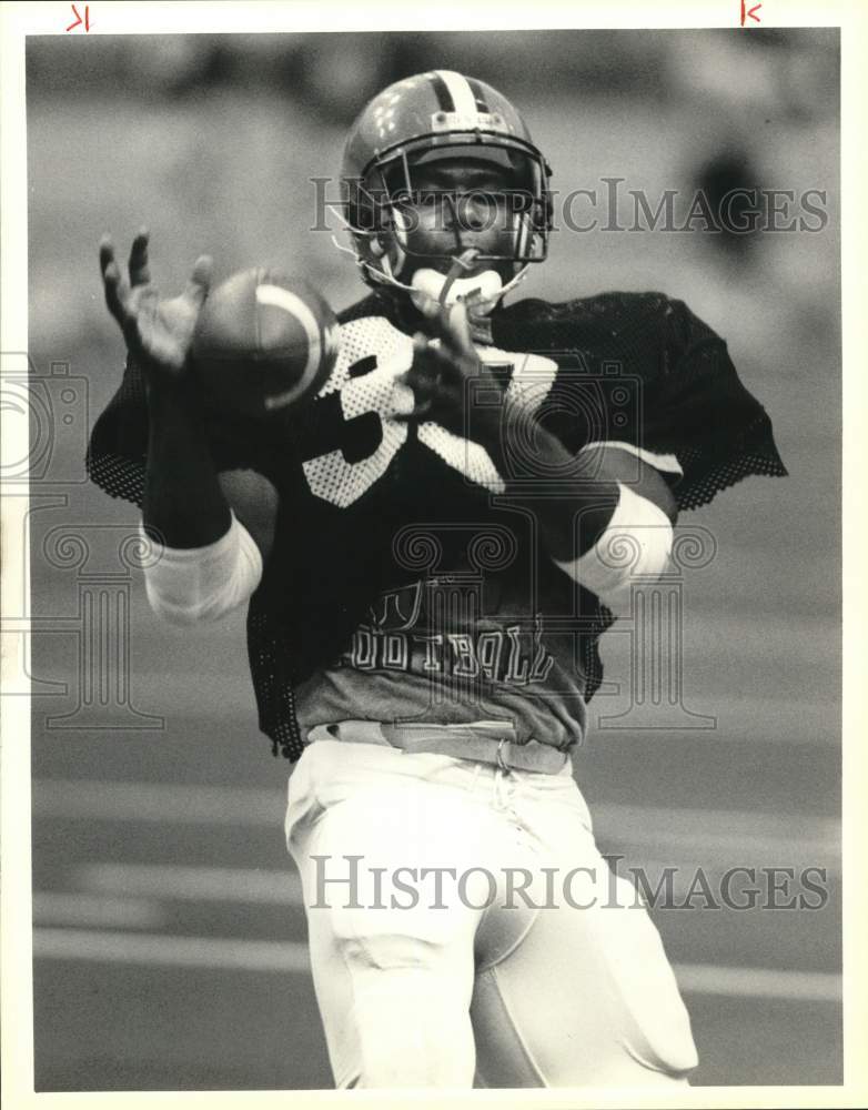 1990 Press Photo David Walker at Syracuse University Football Scrimmage Game- Historic Images