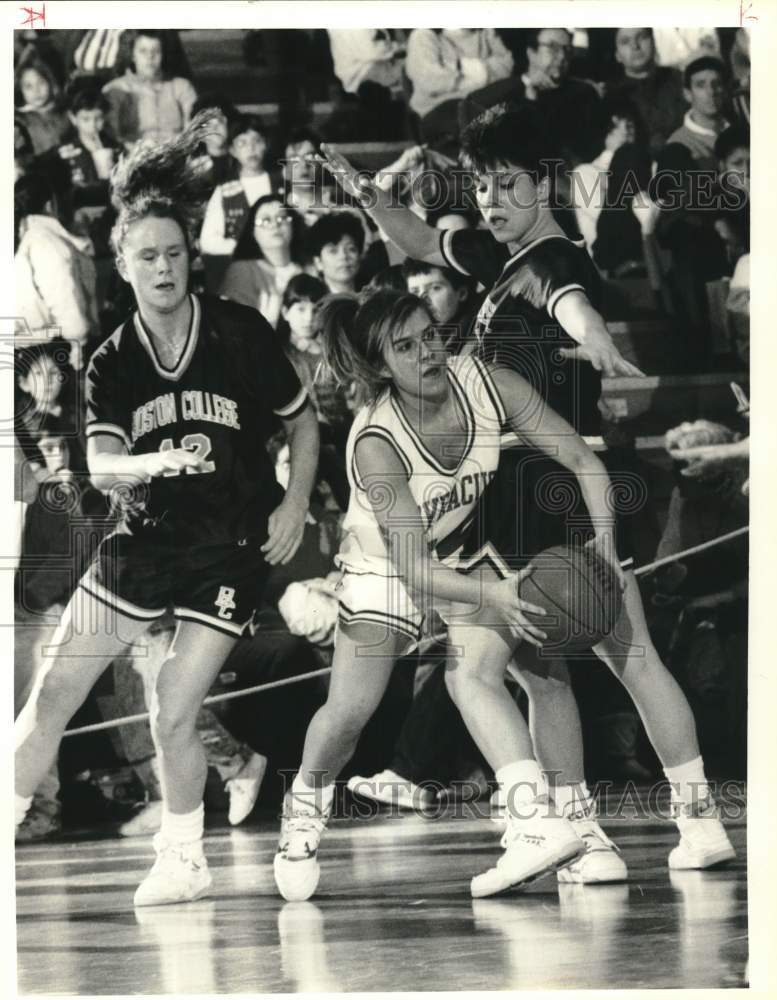 1990 Press Photo Syracuse University women&#39;s basketball game vs. Boston College- Historic Images