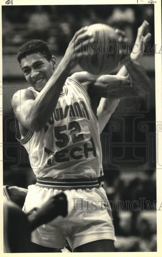 1988 Press Photo Louisiana Tech&#39;s Randy White in Miami Ohio Basketball Game- Historic Images