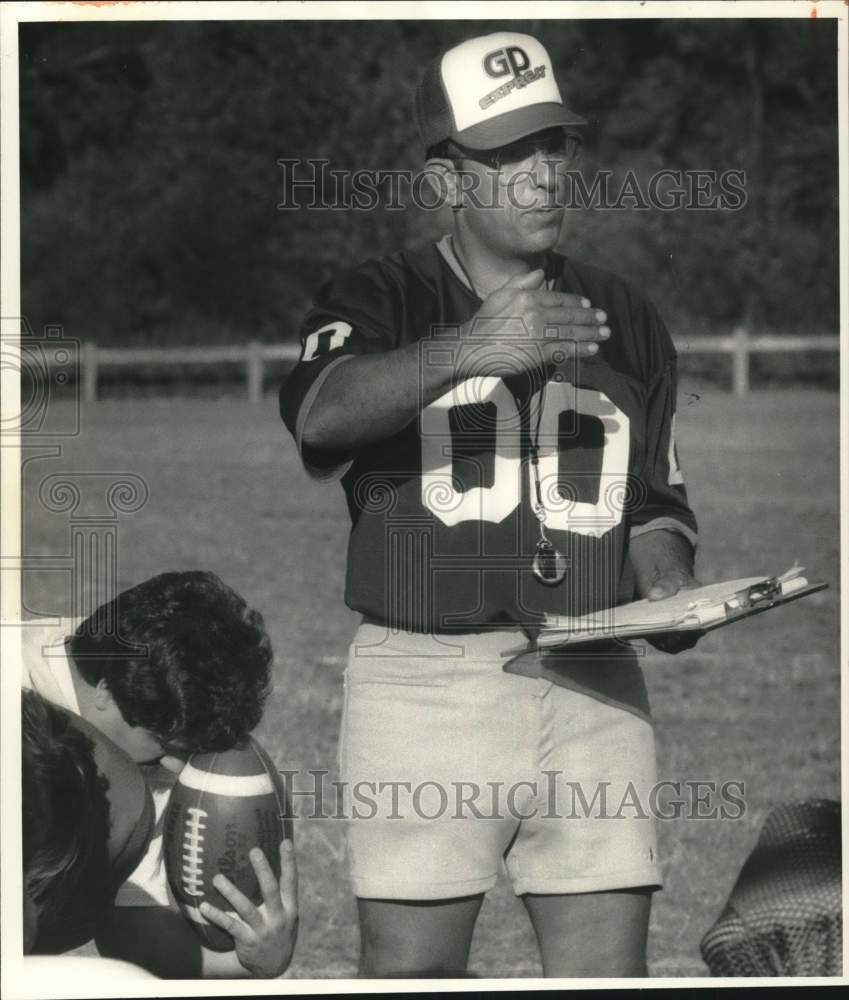 1985 Press Photo Syracuse Express Football Tom Anthony- Historic Images