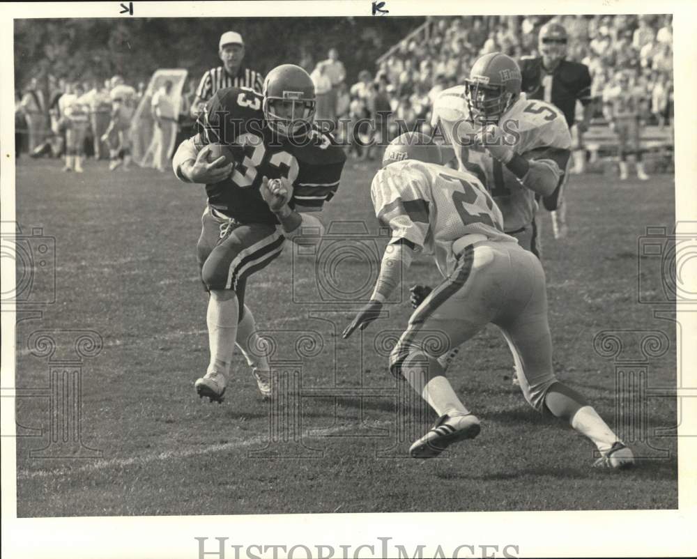 1985 Press Photo Football Player Lelan Rogers at Game- Historic Images