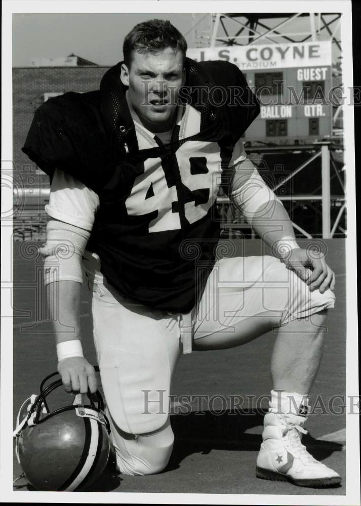 1989 Press Photo Syracuse University&#39;s Marty Coyne at Coyne Stadium. - sys15928- Historic Images