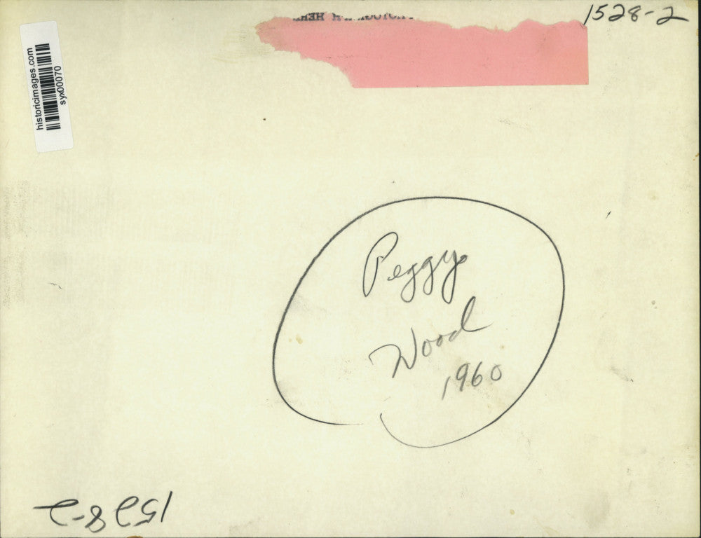 1960 Press Photo Peggy Wood - syx00070