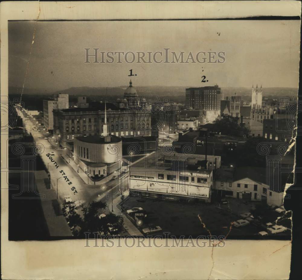 1963 Press Photo Downtown Syracuse from roof of the New York Telephone Company