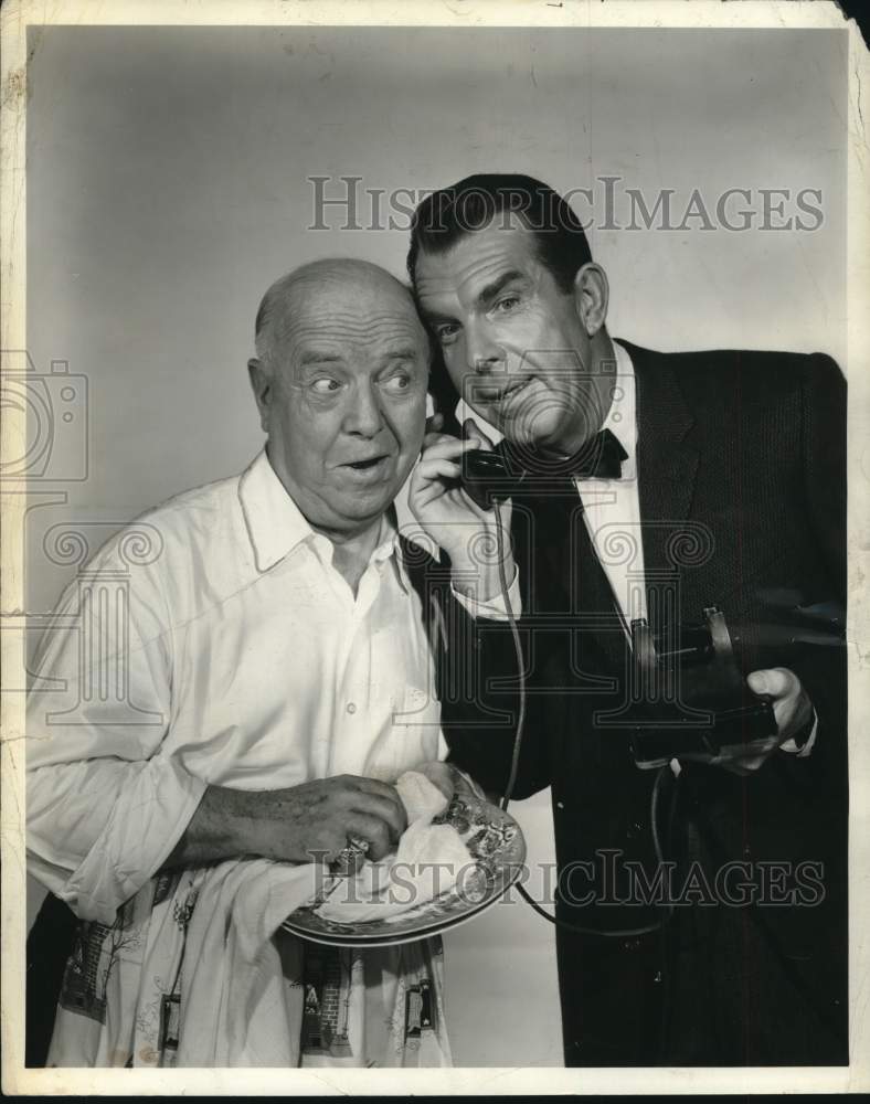 Press Photo Fred MacMurray and William Frawley in Television&#39;s &quot;My Three Sons&quot;- Historic Images