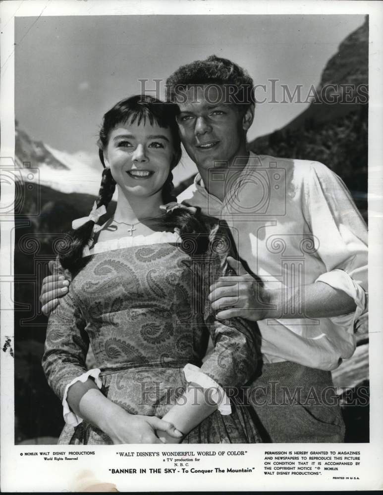 1959 Press Photo Actors in Disney&#39;s &quot;Banner in the Sky: To Conquer The Mountain&quot;- Historic Images