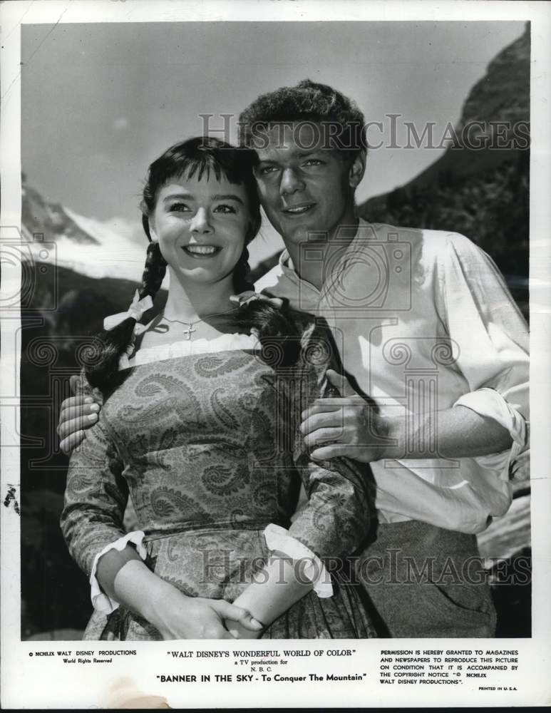 1959 Press Photo Actors in Disney's "Banner in the Sky: To Conquer The Mountain"- Historic Images