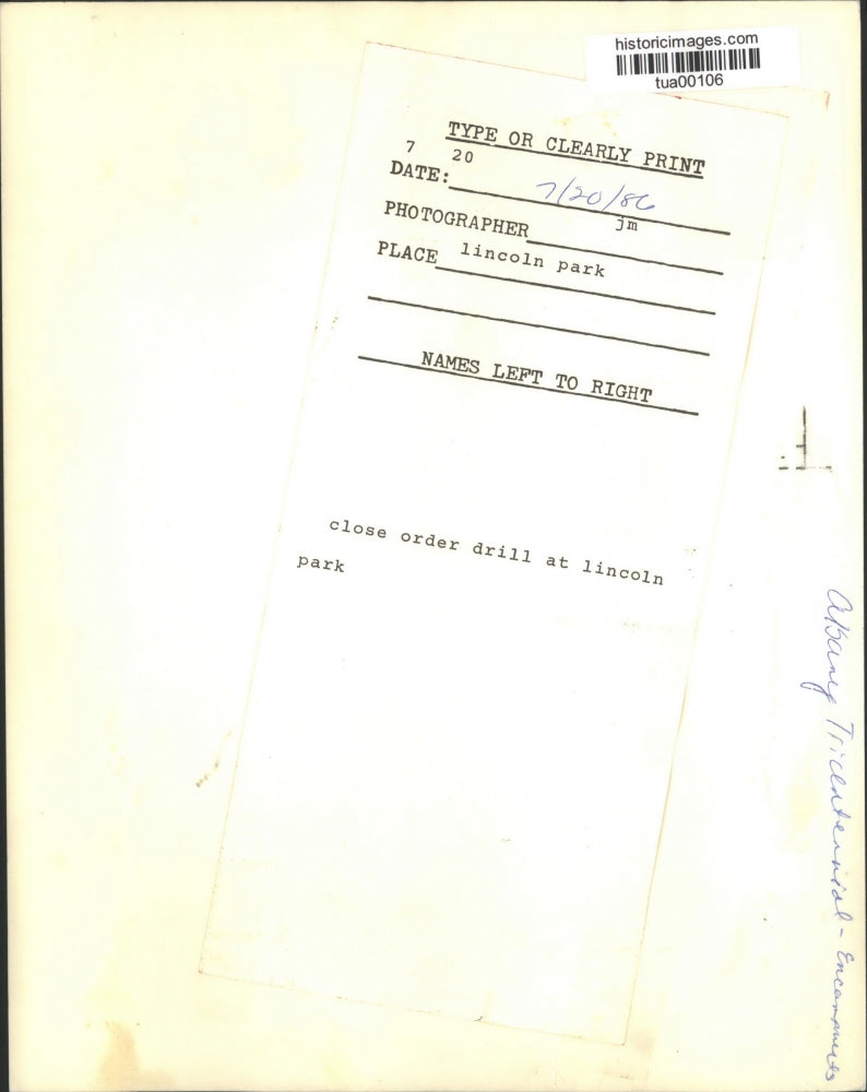 1986 Press Photo Albany, New York Tricentennial celebration in Lincoln Park