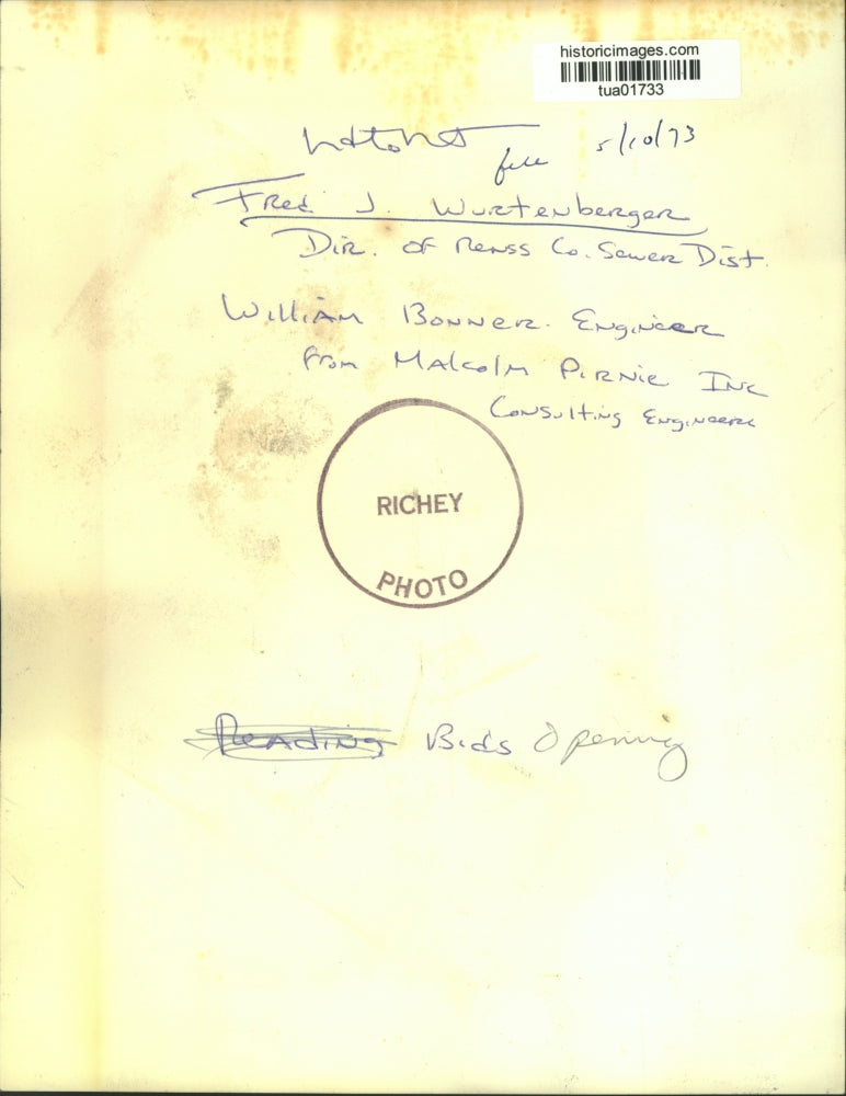 1973 Press Photo Fred J. Wurtenberger & William Bonner, Rensselaer, New York