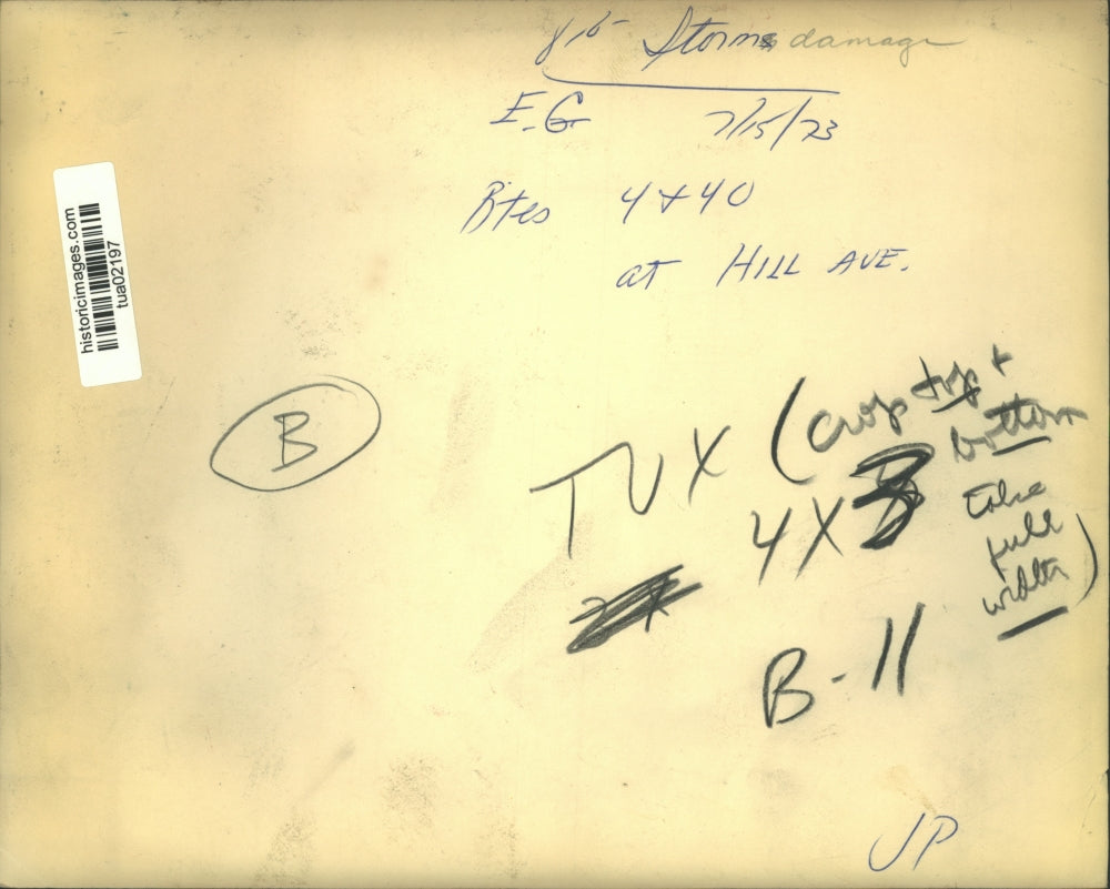 1973 Press Photo Storm debris covers Albany, New York area roadways - tua02197