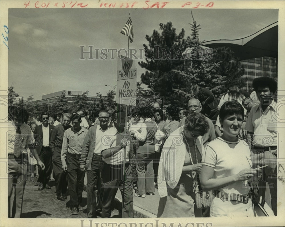 1972 Press Photo Civil Service Employees Association (CSEA) rally in Albany, NY