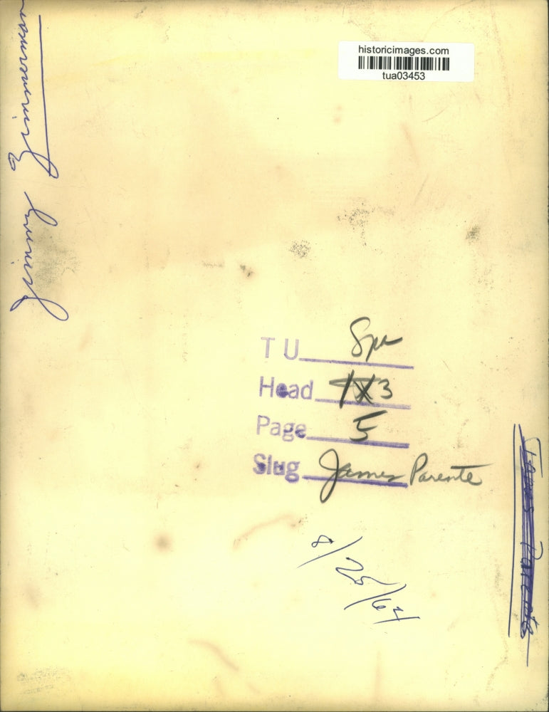 1964 Press Photo Jimmy Zimmerman - tua03453