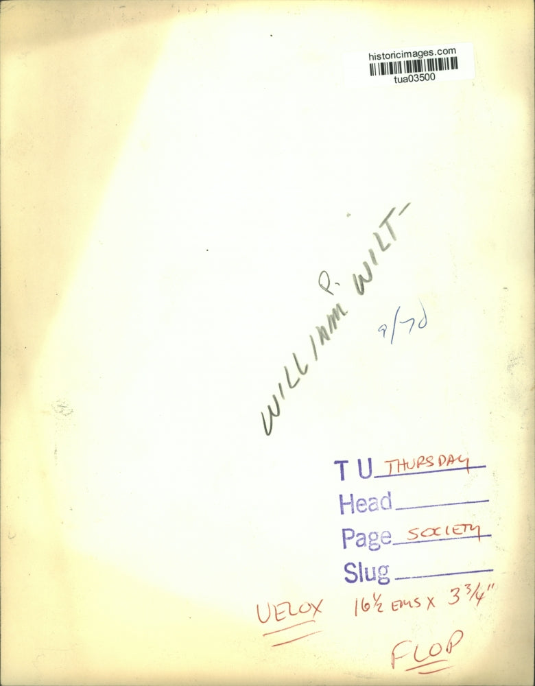 1970 Press Photo William P. Wilt - tua03500