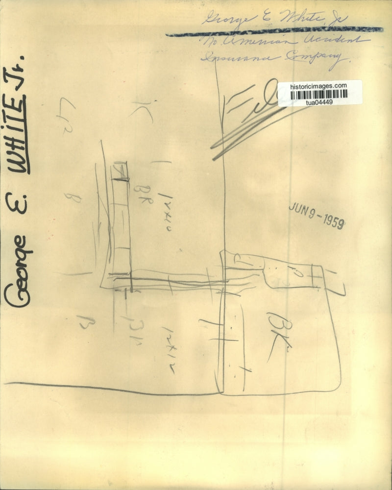 1959 Press Photo Insurance broker George E. White, Jr. - tua04449