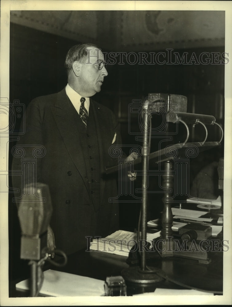 1935 Press Photo National Rifle Association Chairman S. Clay William, Washington- Historic Images