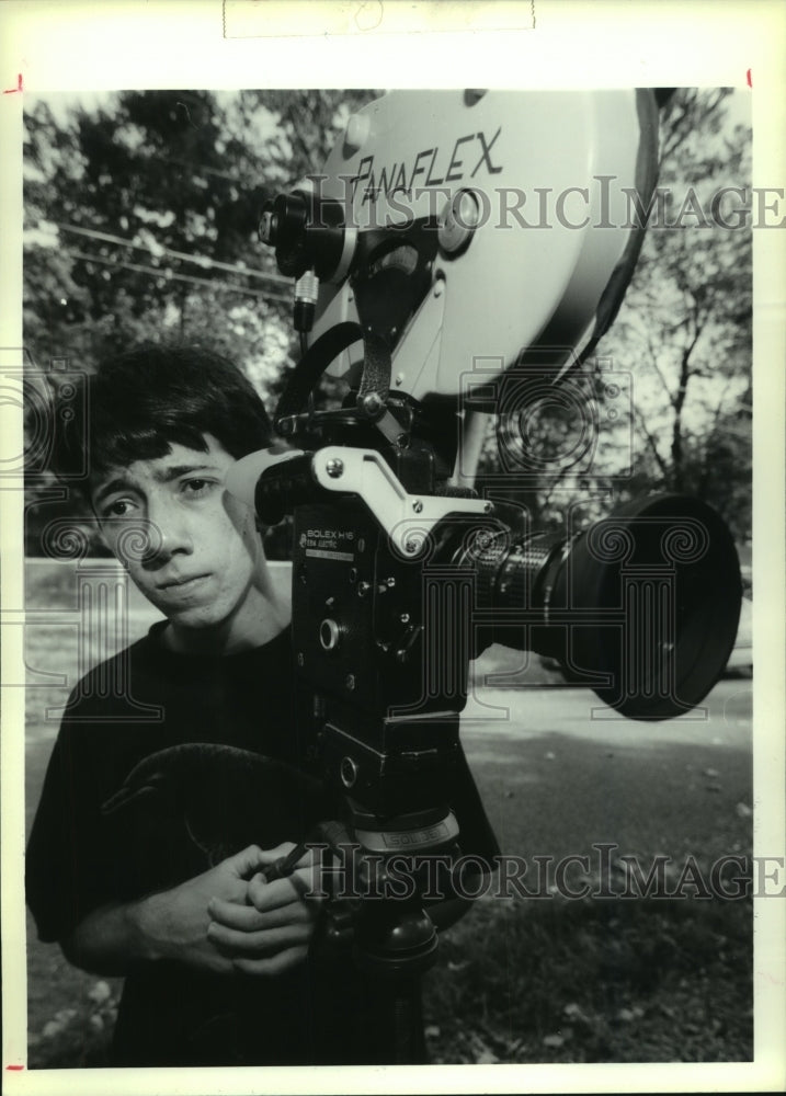 1993 Press Photo 15 year old filmmaker Joel Glickman, Albany, New York- Historic Images