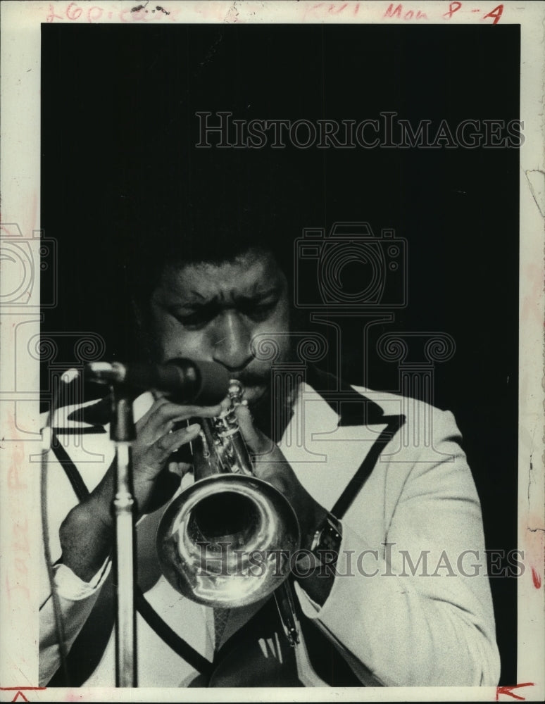 1978 Press Photo Member of Ellington Band playing, Newport Jazz Festival, SPAC- Historic Images