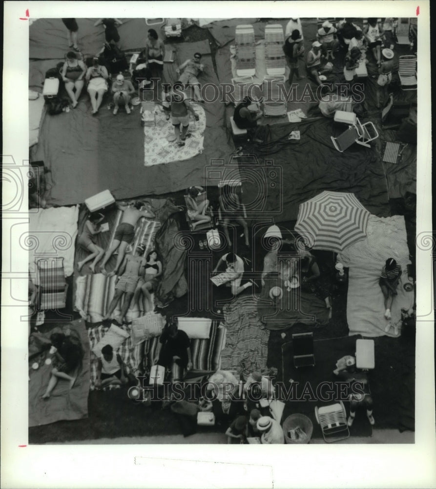 1993 Press Photo Fans at Newport Jazz Festival, Saratoga Performing Arts Center- Historic Images