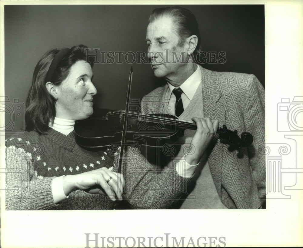 1992 Press Photo Russian composer Andrei Ya Eshpai visits Albany, NY symphony- Historic Images