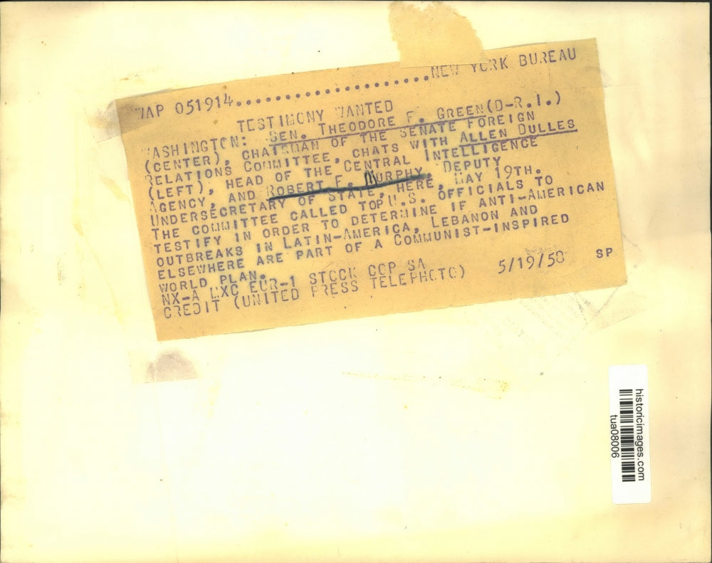 1958 Press Photo Politicians meet in Washington, DC to discuss communism threat