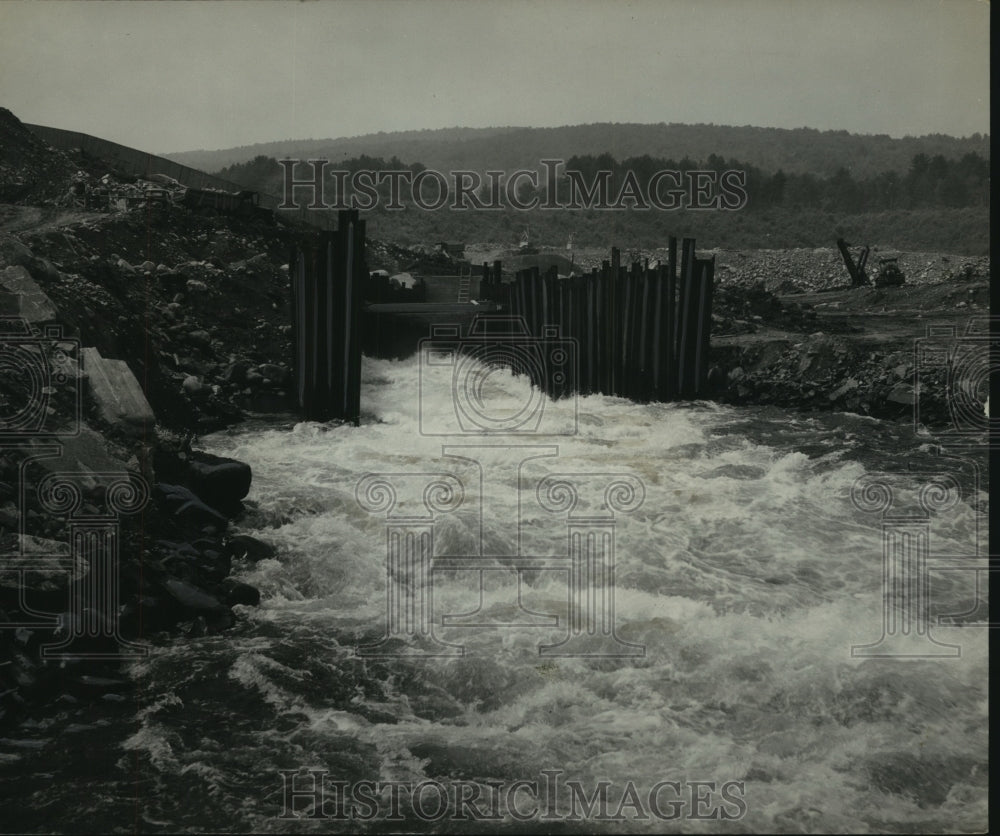 1952 Press Photo Niagara Mohawk hydroelectric plant on Sacadaga River, New York- Historic Images